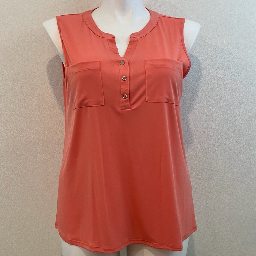 Women's Sleeveless Coral Top - Picture 3 of 6